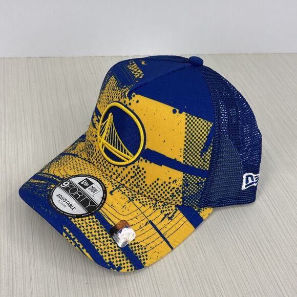 Golden State Warriors New Era 9FORTY A-Frame OTC NBA 24 Tip Off Hat Blue NEW - Picture 3 of 6